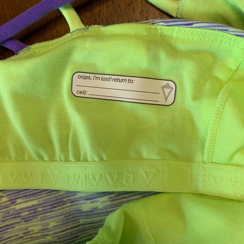 IVIVVA Lululemon Girls Workout Tank Top 14 Girl Sports Bra Crossed Back Purple - Picture 5 of 6